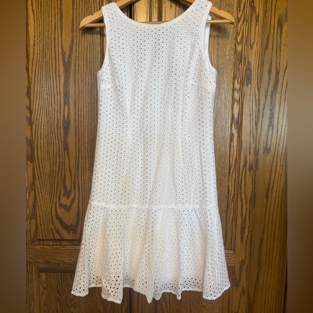 Spense White Eyelet Midi Dress